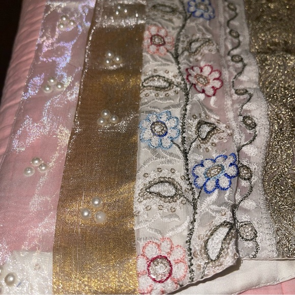 Pakistani Ruzal white/multicolor Slip Dress Fancy Formal party / Wedding Suit - Picture 15 of 17